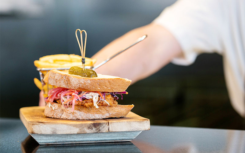 The Crafty Swan Kitchen & Bar's Southern Fried Chicken Sandwich