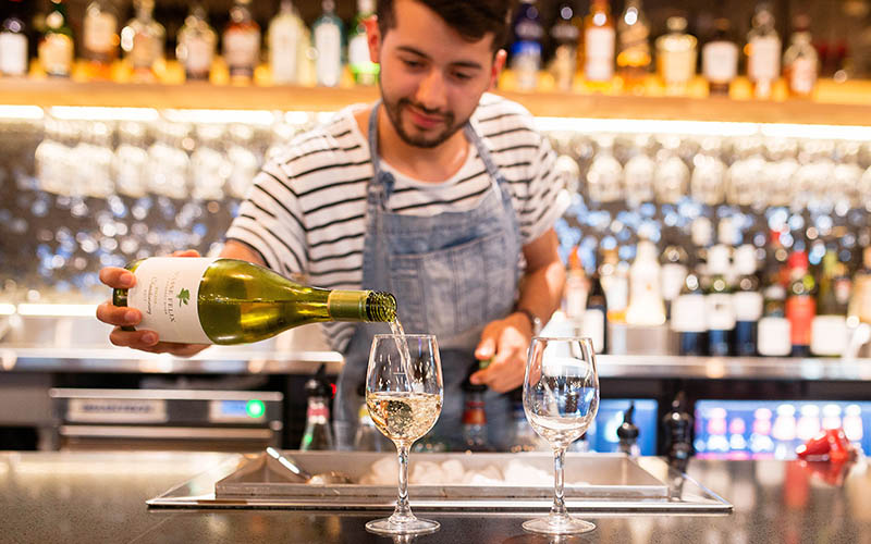 Margaret River wines served at Loco Poco, Perth Airport