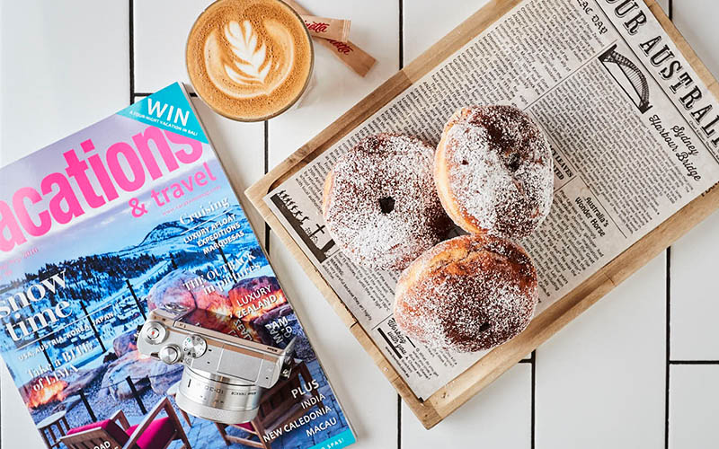 Locally made doughnuts from Macchinetta at T1 International