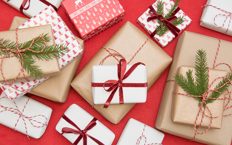 Christmas presents wrapped