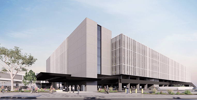Multi-storey car park render at Perth Airport 2