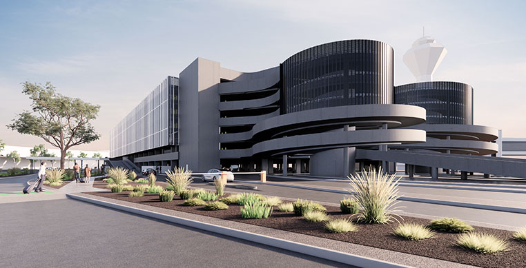 Multi-storey car park render at Perth Airport 1
