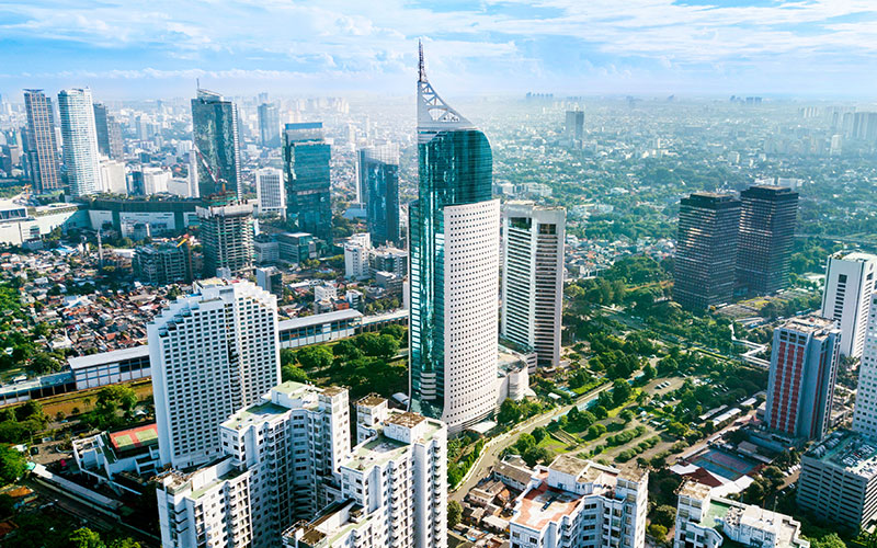 Jakarta city skyline during the day