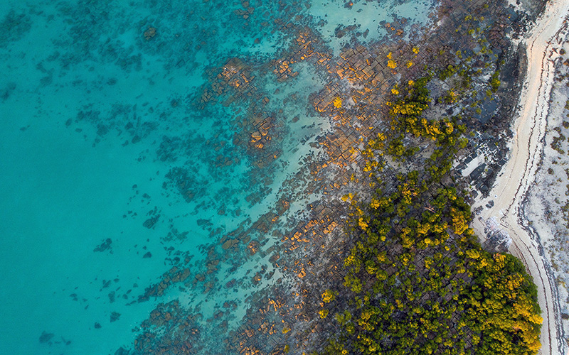 Aerial view of Cygnet Bay